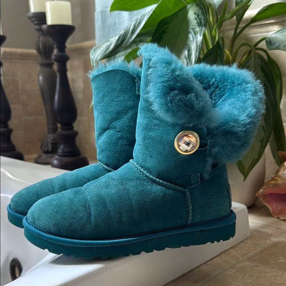 UGG Teal Suede Women's Boots
